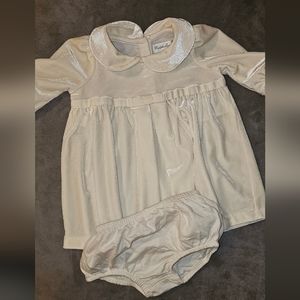Ralph Lauren baby girl velvet Bubble dress with bloomers 3mos